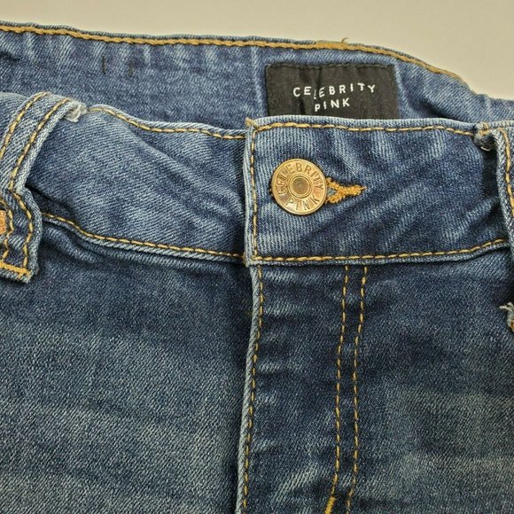 Stretch Denim Jean Shorts Mid Rise N33-0578PM - Picture 7 of 7